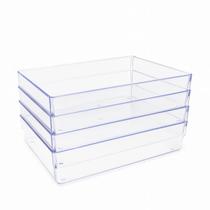 Kit 4 peças Organizadores Multiuso Modular Acrilico Grande