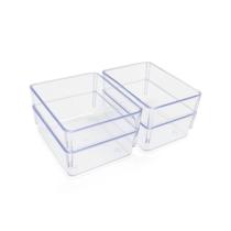 Kit 4 peças Organizadores Multiuso Modular Acrilico Pequeno