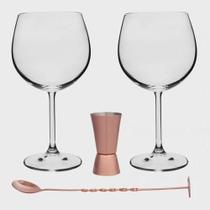 Kit 4 Pecas para Gin Bohemia Authentic Collection cor cobrer