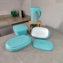 Kit 4 Peças para Servir Tupperware Actualité e Outdoor - Cor Verde