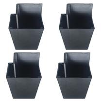 Kit 4 Peças - Pé Guaco Preto De 7cm Para Armário Comoda Guarda Roupa Kit 4 Peças - Pé Guaco Preto De 7cm Para Armário Comoda Guarda Roupa