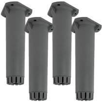 Kit 4 Peças - Pé Para Armario Generico Itatiaia De 17 a 21cm Cinza Kit 4 Peças - Pé Para Armario Generico Itatiaia De 17 a 21cm Cinza