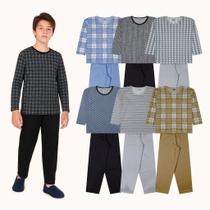 Kit 4 Peças Pijama Estampado Infantil Juvenil Masculino
