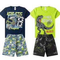 Kit 4 Peças Pijama Infantil Menina Menino Juvenil Feminino Criança Kit 4 Peças Pijama Infantil Menina Menino Juvenil Feminino Criança