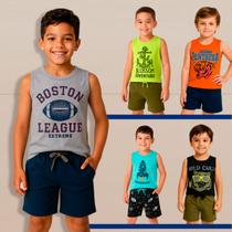 Kit 4 Peças Roupa Menino Infantil Camiseta Regata Bermuda Tamanho:6Cor:Estampado Kit 4 Peças Roupa Menino Infantil Camiseta Regata Bermuda Tamanho:6Cor:Estampado
