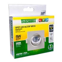 Kit 4 Peças Spot De Led Taschibra Alltop Quadrado 5w 3000 OU 6500k Kit 4 Peças Spot De Led Taschibra Alltop Quadrado 5w 3000 OU 6500k