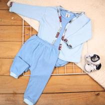 Kit 4 Peças Suedine Roupa De Bebe Enxoval Saída Maternidade com Sapatinho