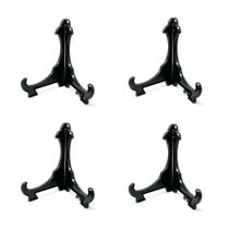 Kit 4 Peças Suporte P/ Pratos e Azulejos Preto 20cm Grande