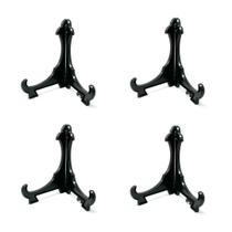 Kit 4 Peças Suporte Para Pratos e Azulejos Preto 12,5cm Kit 4 Peças Suporte Para Pratos e Azulejos Preto 12,5cm