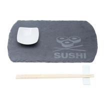 Kit 4 peças sushi bandeja de ardósia Kit 4 peças sushi bandeja de ardósia