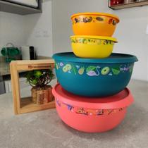 Kit 4 Peças Tupperware Toque Mágico Tropical Cores