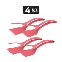 Kit 4 pegador e espatula dupla de nylon 31 cm