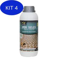 Kit 4 Pek Selex Impermeabilizante Semi-Brilho Pisoclean 1L