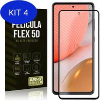Kit 4 Película Flex 5D Cobre A Tela Toda Blindada Galaxy A72 - Armyshield