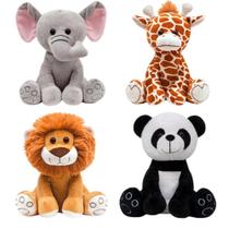 Kit 4 Pelúcias Infantil Bebe Ursinho Grande 25 Cm Safari Kit 4 Pelúcias Infantil Bebe Ursinho Grande 25 Cm Safari