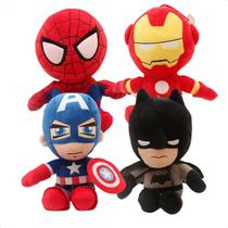 Kit 4 Pelúcias Marvel Super Herois 30cm Infantil Coleção