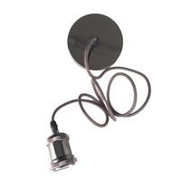 Kit 4 Pendente De Fio Vintage Preto Aluminio Bancada