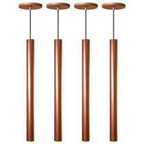 Kit 4 Pendente Luminária Tubo Cobre 50 Cm