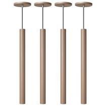 Kit 4 Pendente Luminária Tubo Fendi 50 Cm