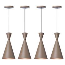 Kit 4 Pendente Lustre Luminária Canadá Fendi