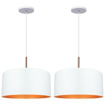 Kit 4 Pendente Lustre Luminária Madri Branco