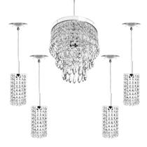 Kit 4 Pendentes Clearcrillic + Pendente Manucrillic