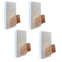 Kit 4 Pendurador Parede Bolsa Casaco Ganchos Cabideiro Mdf Kit 4 Pendurador Parede Bolsa Casaco Ganchos Cabideiro Mdf