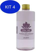 Kit 4 Perfume Para Interiores Lavanda & Âmbar 500Ml - Avatim Cheiros Da Terra