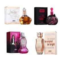 Kit 4 Perfumes Iscents Belle Ebon Coretan Beautiful 100ml