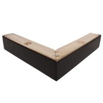 Kit 4 Pés Cantoneiras Para Sofás Madeira Tabaco - 17x17x3,5