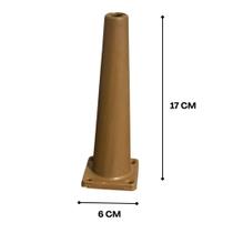 Kit 4 Pés Cone Altos 17cm Base 6cm Para Móveis Estofados Design Moderno Robusto Várias Cores Kit 4 Pés Cone Altos 17cm Base 6cm Para Móveis Estofados Design Moderno Robusto Várias Cores