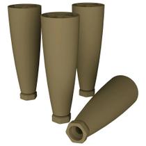 Kit 4 Pés Cônico para Balcão Emily Henn - Bronze