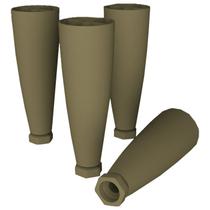 Kit 4 Pes Conico Regulaveis Para Cozinha Americana O944 Bronze Henn