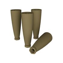 Kit 4 Pés Cônicos para Cozinha Americana Bronze - Móveis Henn