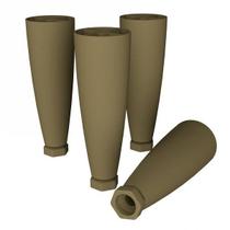 Kit 4 Pés Cônicos para Cozinha Emily