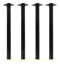 Kit 4 Pés De Aço Tubular Circular Mesa 75cm Ferro Forte