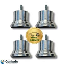 Kit 4 Pés de Aluminio Para Poltronas, Sofás, Movéis 5cm