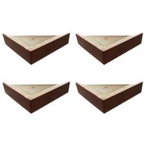Kit 4 Pés de Madeira em L para Sofá 20cm - Mozzelar