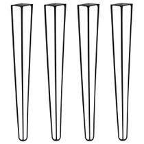 Kit 4 Pés de Metal 60 CM Hairpin Legs Mesa de Canto Aparador Preto G41 Kit 4 Pés de Metal 60 CM Hairpin Legs Mesa de Canto Aparador Preto G41