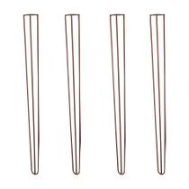 Kit 4 Pés de Metal 90 CM Hairpin Legs Aparador e Mesa de Canto Bronze G41