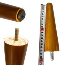 Kit 4 Pés Palito 17cm Madeira Para Sofás Poltronas C/ Buchas Kit 4 Pés Palito 17cm Madeira Para Sofás Poltronas C/ Buchas