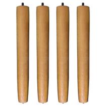 Kit 4 Pés Palito Castanho 30 cm Com Sapatas Plásticas - Pallazio