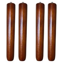Kit 4 Pés Palito Moveis 25cm Castanho - Mozzelar