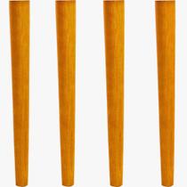 Kit 4 Pés Palitos 40cm Mel Verniz Madeira para Móveis Poltronas Chapas de Fixação Kit 4 Pés Palitos 40cm Mel Verniz Madeira para Móveis Poltronas Chapas de Fixação