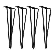 Kit 4 Pés para Mesa Aparador Poltrona Puff Rack Reforçado Hairpin Leg 30cm