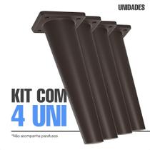 Kit 4 Pés Para Móveis Estilo Retrô Plástico Resistente e Antiumidade