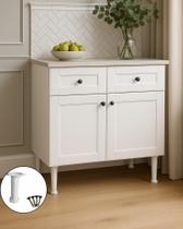 Kit 4 Pés Reguláveis Para Móveis 12 a 21cm com Parafusos em Plástico Resistente Altura Ajustável