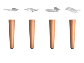 Kit 4 pés Retrô 20cm Madeira Wood 2020 - Ofertamo