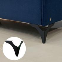 Kit 4 Pés Roma 12cm Luxo P/ Sofás, Puffs E Móveis Em Geral