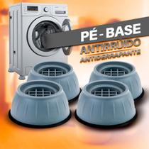 Kit 4 Pés Suporte Máquina de Lavar Anti Vibração Calço Plástico